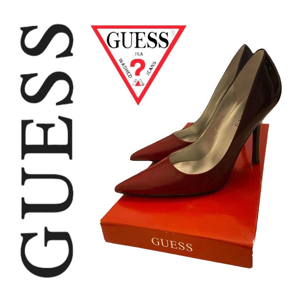 New Guess Red and black fade Pointed-Toe Stiletto Heels